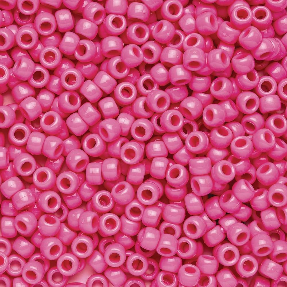 image:imageColorations Pink Pony Beads 12 lb Approx 800 Pcs in Resealable StandUp Storage Accent Beads Hair Accessory Slime Stringing Learn Teachers Kids Creative Arts amp Crafts Item SPONYPI