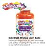 Colorations Colorful Vibrant Sand 22 oz Jar for Arts and Crafts & Play Activity, White (CSWH)(Dark Orange)