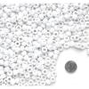 Colorations White Pony Beads, 1/2 lb. Approx. 800 Pcs in Resealable Stand-Up Storage, Accent Beads, Hair Accessory, Slime, Stringing, Learn, Teachers, Kids, Arts & Crafts