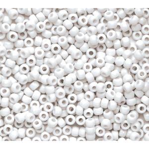 Colorations White Pony Beads, 1/2 lb. Approx. 800 Pcs in Resealable Stand-Up Storage, Accent Beads, Hair Accessory, Slime, Stringing, Learn, Teachers, Kids, Arts & Crafts