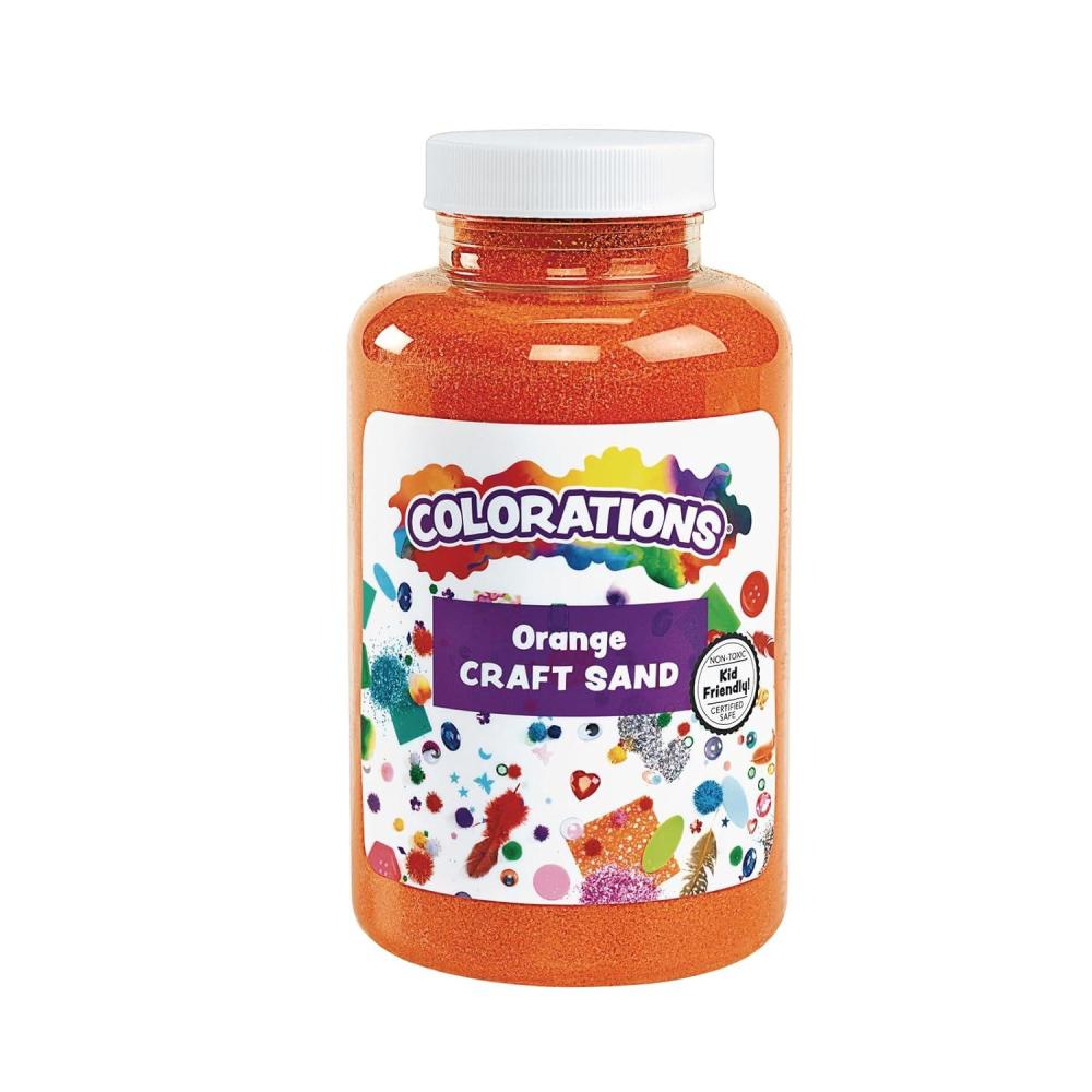 image:imageColorations Colorful Vibrant Sand 22 oz Jar for Arts and Crafts amp Play Activity Black CSBKDark Orange