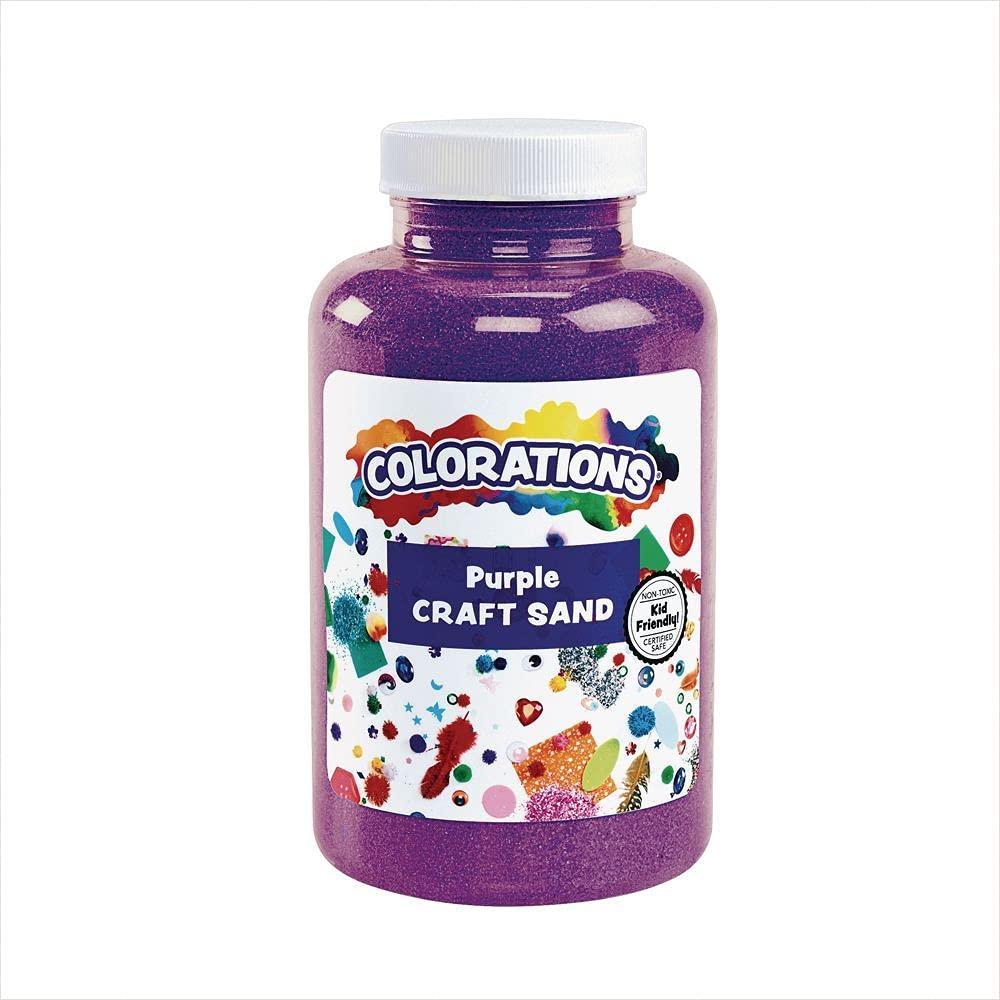 image:imageColorations Colorful Vibrant Sand 22 oz Jar for Arts and Crafts amp Play Activity Black CSBKPurple