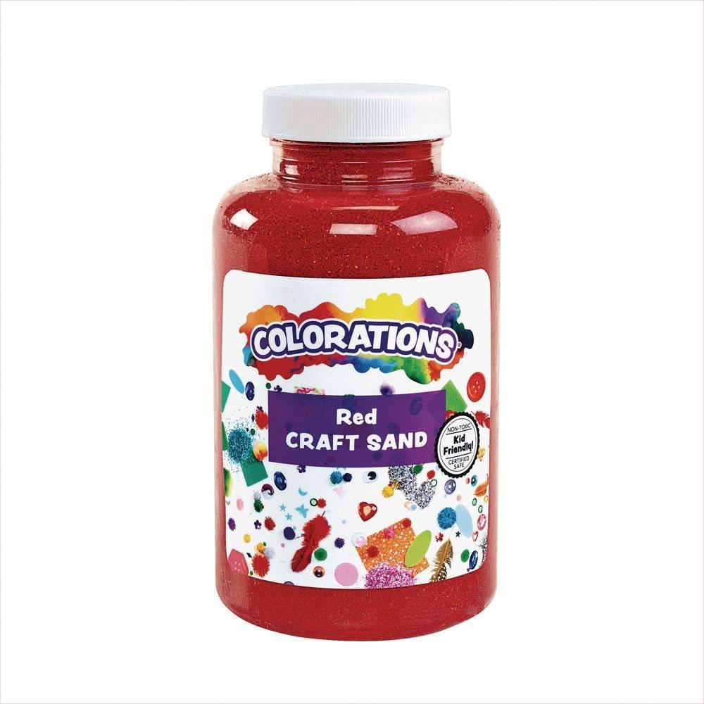 image:imageColorations Colorful Vibrant Sand 22 oz Jar for Arts and Crafts amp Play Activity Black CSBKRed