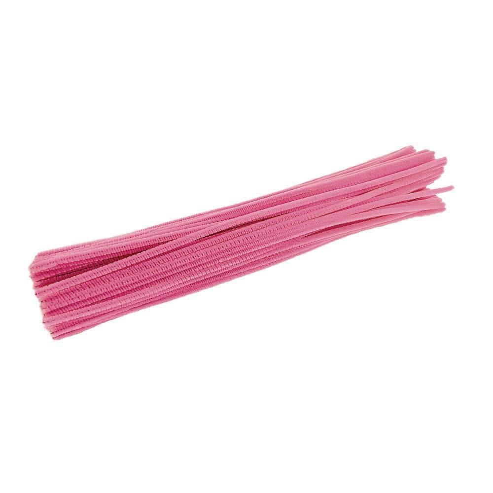 image:imageColorations Pink Chenille Stem Pipe Cleaners Pack of 100 Arts amp Crafts Decorating STEM Single Color Activities for Kids Crafting Straw Cleaner DIY