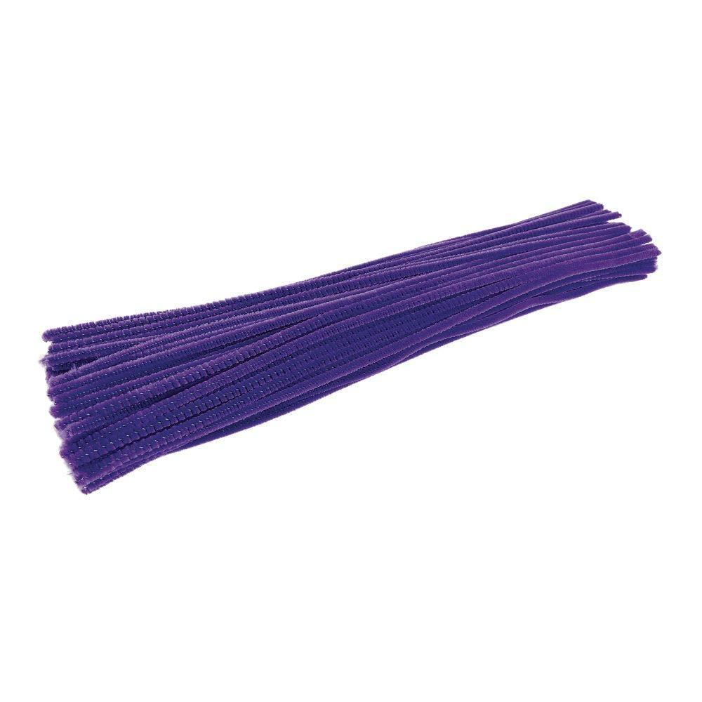 image:imageColorations Purple Chenille Stem Pipe Cleaners Pack of 100 Arts amp Crafts Decorating STEM Single Color Activities for Kids Crafting Straw Cleaner DIY