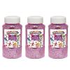 Colorations Extra-Safe Plastic Pink Glitter, 3 lbs, Each Jar 1 lb, 3 Easy Dispensing Shaker Jars, Great for Arts & Crafts, Decorating, Slime, Holiday Party, Weddings, Scrapbooking, Non Toxic Glitter