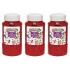 Colorations Extra-Safe Plastic Red Glitter, 3 lbs, Each Jar 1 lb, 3 Easy Dispensing Shaker Jars, Great for Arts & Crafts, Decorating, Slime, Holiday Party, Weddings, Scrapbooking, Non Toxic Glitter