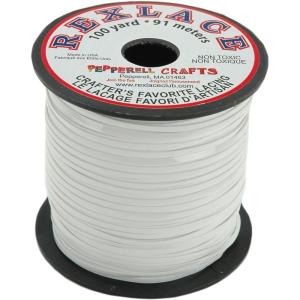 Pepperell Rexlace Plastic Lacing .0938″ X100yd, White (RX100-01)(White)