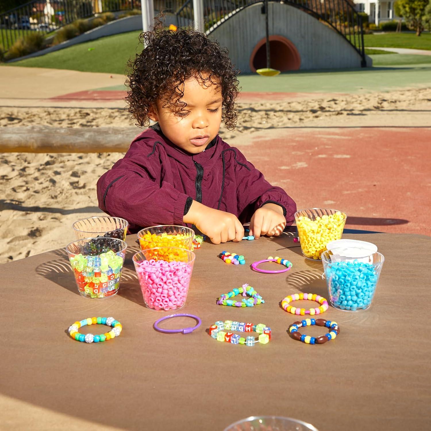 image:imageColorations Yellow Pony Beads 12 lb Approx 800 Pcs in Resealable StandUp Storage Accent Beads Hair Accessory Slime Stringing Learn Teachers Kids Arts amp Crafts