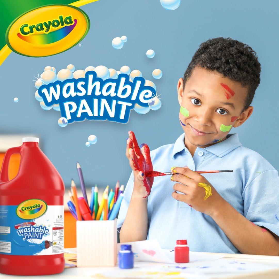 image:imageCrayola Washable Paint for Kids Green 1 Gallon Kids Arts and Crafts Supplies Non Toxic BulkRed