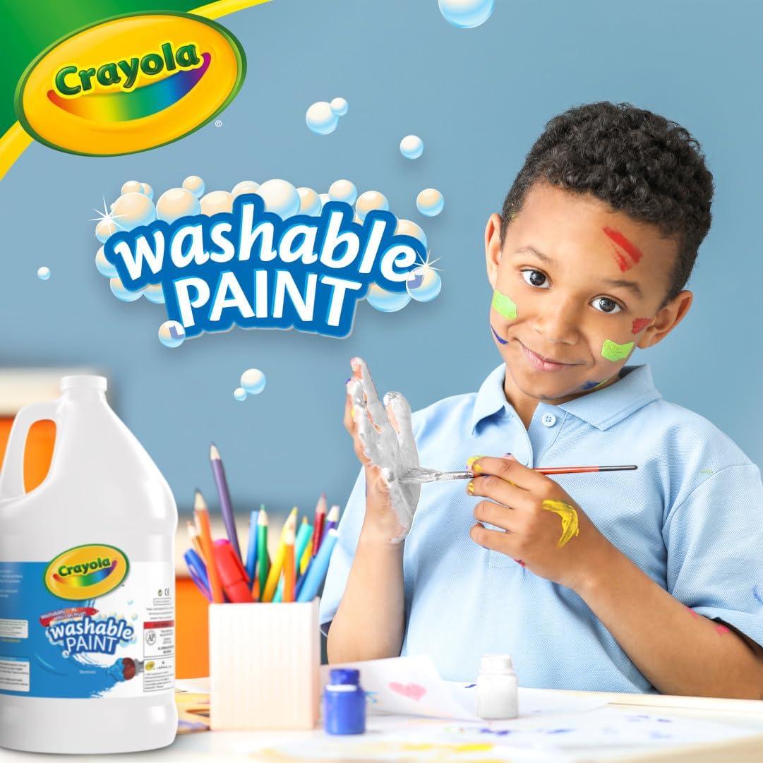 image:imageCrayola Washable Paint for Kids Green 1 Gallon Kids Arts and Crafts Supplies Non Toxic BulkWhite