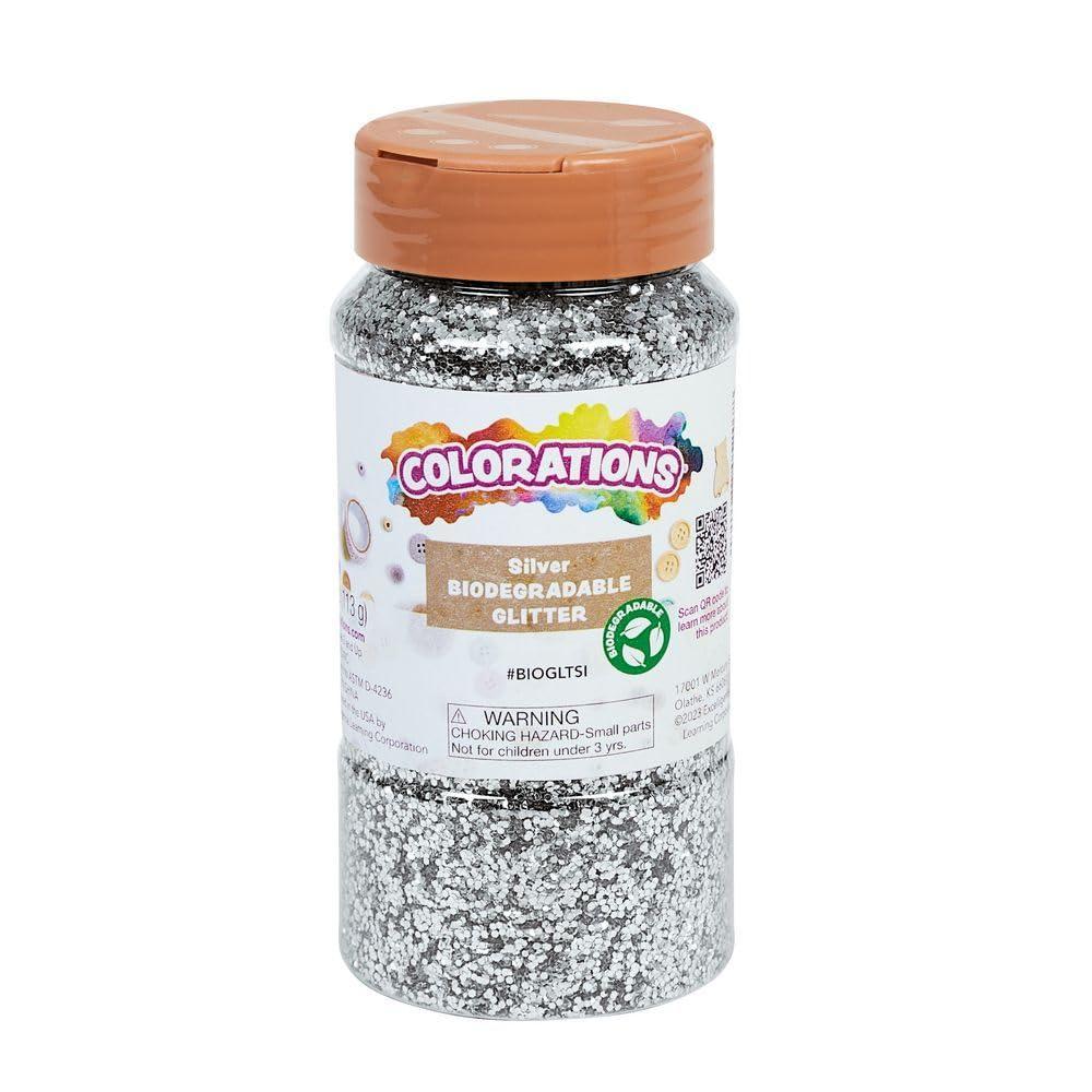 image:imageColorations Biodegradable Glitter Silver 4ozSilver