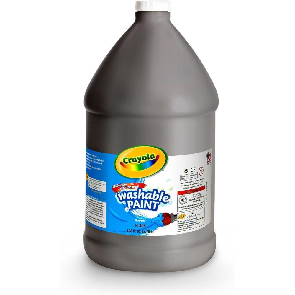 image:imageCrayola Washable Paint for Kids Green 1 Gallon Kids Arts and Crafts Supplies Non Toxic BulkBlack