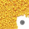 Colorations Yellow Pony Beads, 1/2 lb. Approx. 800 Pcs in Resealable Stand-Up Storage, Accent Beads, Hair Accessory, Slime, Stringing, Learn, Teachers, Kids, Arts & Crafts