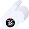 Hygloss Pre-Cut Ornament Shapes for DIY Holiday Arts and Crafts, Christmas Trees, Gifts Tags Bright Cardstock-3-Inches-100 Pcs, Assorted Colors(White)