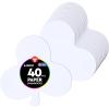 Hygloss Pre-Cut Ornament Shapes for DIY Holiday Arts and Crafts, Christmas Trees, Gifts Tags Bright Cardstock-3-Inches-100 Pcs, Assorted Colors(White)