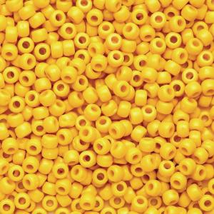 Colorations Yellow Pony Beads, 1/2 lb. Approx. 800 Pcs in Resealable Stand-Up Storage, Accent Beads, Hair Accessory, Slime, Stringing, Learn, Teachers, Kids, Arts & Crafts