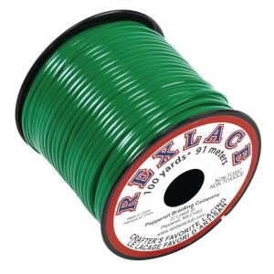 Pepperell RX100-06 Rexlace Plastic Craft Lace, 3/32-Inch Wide, Kelly