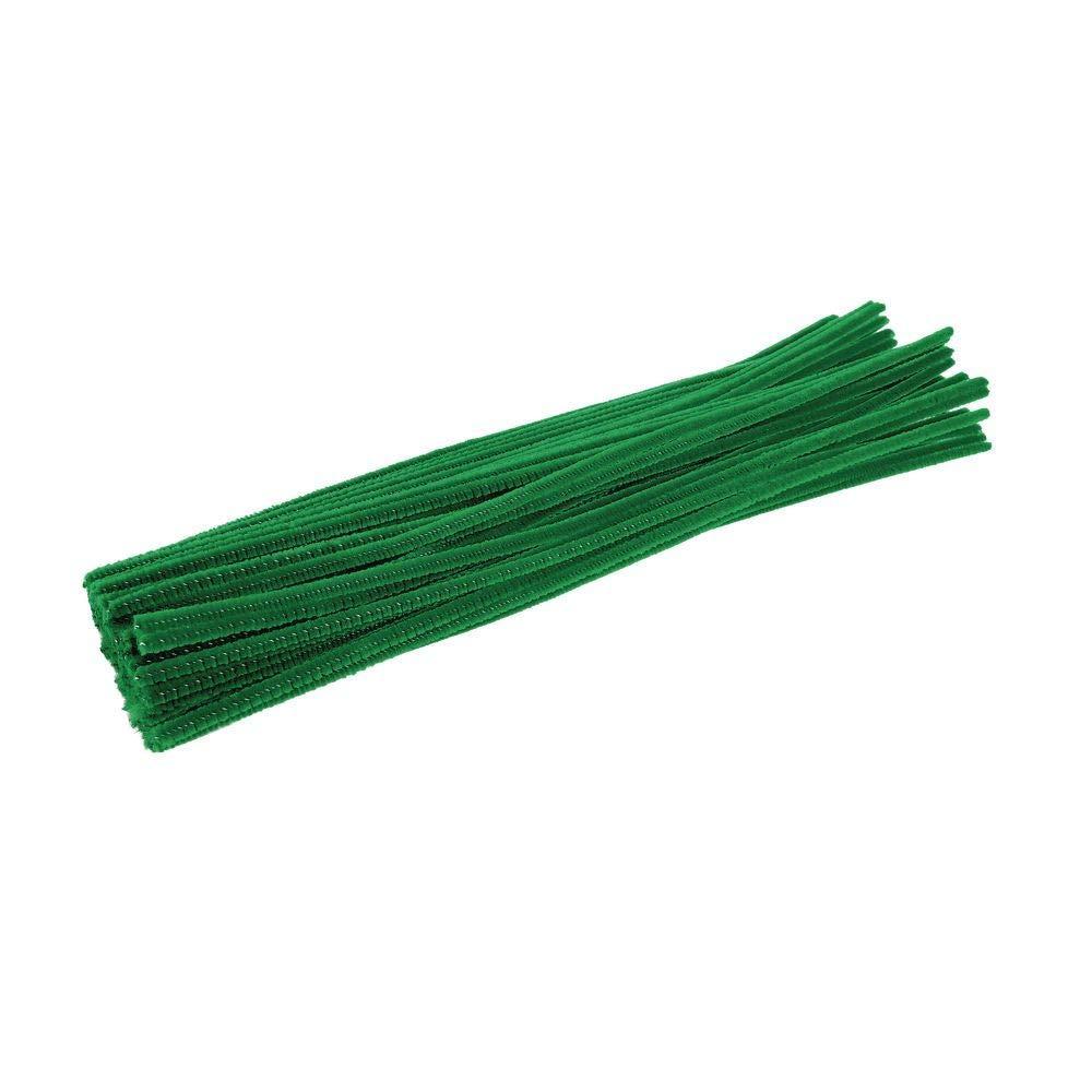 image:imageColorations IPCGR Green Chenille Stem Pipe Cleaners Pack of 100 Arts amp Crafts Decorating STEM Single Color Activities for Kids Crafting Straw Cleaner DIY