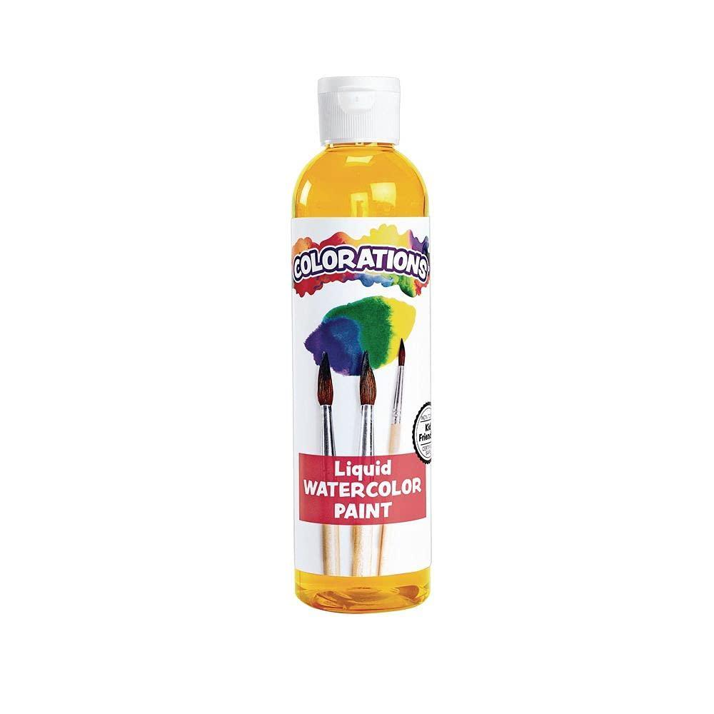 image:imageColorations PLWS Liquid Watercolor Paint 8 fl oz Set of 8 NonToxic Painting Kids Craft Hobby Fun Water Color Posters Cool effects Versatile GiftTangerine