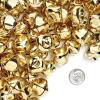 Colorations® Gold Jingle Bells, 150 Pieces, Hole for threading, Great for Crafts and so much fun for Holidays, Christmas, Costumes, Make necklace, bracelets or glue to sticks