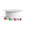 Colorations® White Elastic Cord, 300 feet, Ideal for Bracelets, Necklaces, Jewelry Making, Crafing, Mask-Making and More, Stretchy String, Great Value, Use to thread beads