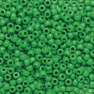 Colorations Green Pony Beads, 1/2 lb. Approx. 800 Pcs in Resealable Stand-Up Storage, Accent Beads, Hair Accessory, Slime, Stringing, Learn, Teachers, Kids, Creative, Arts & Crafts