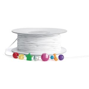 Colorations® White Elastic Cord, 300 feet, Ideal for Bracelets, Necklaces, Jewelry Making, Crafing, Mask-Making and More, Stretchy String, Great Value, Use to thread beads
