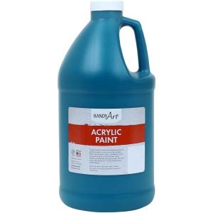 Handy Art Acrylic Paint Half Gallon, Phthalo Green,Black