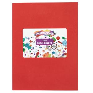 Colorations Red Foam Sheets, 10 Pack, 9” x 12” Craft Foam Sheets, Easy to Cut & Bend Foam Sheets Bend, Foam Sheets for Kids Crafts, Collaging Foam Sheets