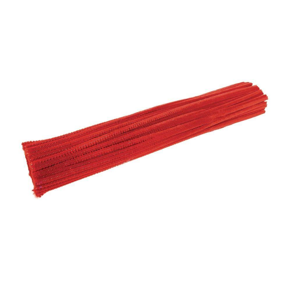 image:imageColorations Red Chenille Stem Pipe Cleaners Pack of 100 Arts amp Crafts Decorating STEM Single Color Activities for Kids Crafting Straw Cleaner DIY
