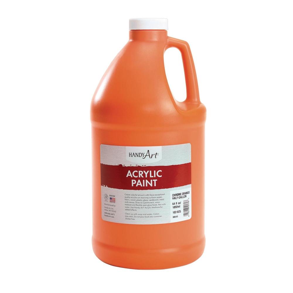 image:imageHandy Art Acrylic Paint Half Gallon Chrome OrangeBlack