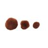 Colorations Brown Super Fluffy Soft Acrylic Single Color Pom Poms, Set of 100, 3 Sizes, Resealable Bag, for Kids, Arts & Crafts, DIY Crafts, Hobby Supplies, Creative Craft DIY Material, Quality
