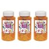 Colorations Extra-Safe Plastic Orange Glitter, 3 lbs, Each Jar 1 lb, 3 Easy Dispensing Shaker Jars, Great for Arts & Crafts, Decorating, Slime, Holiday Party, Weddings, Scrapbooking,Non Toxic Glitter