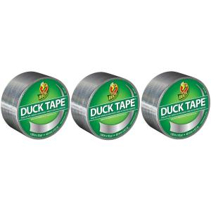 Duck Brand 1265013 Color Duct Tape, Single Roll, Black(Metallic Chrome)