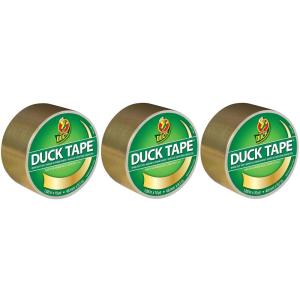 Duck Brand 1265013 Color Duct Tape, Single Roll, Black(Metallic Gold)