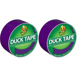 Duck Brand 1265013 Color Duct Tape, Single Roll, Black(Purple)