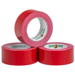Duck Brand 1265013 Color Duct Tape, Single Roll, Black(Red)