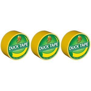 Duck Brand 1265013 Color Duct Tape, Single Roll, Black(Yellow)