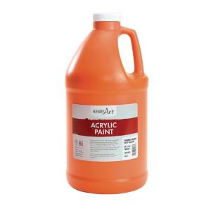 Handy Art Acrylic Paint Half Gallon, Chrome Orange,Black