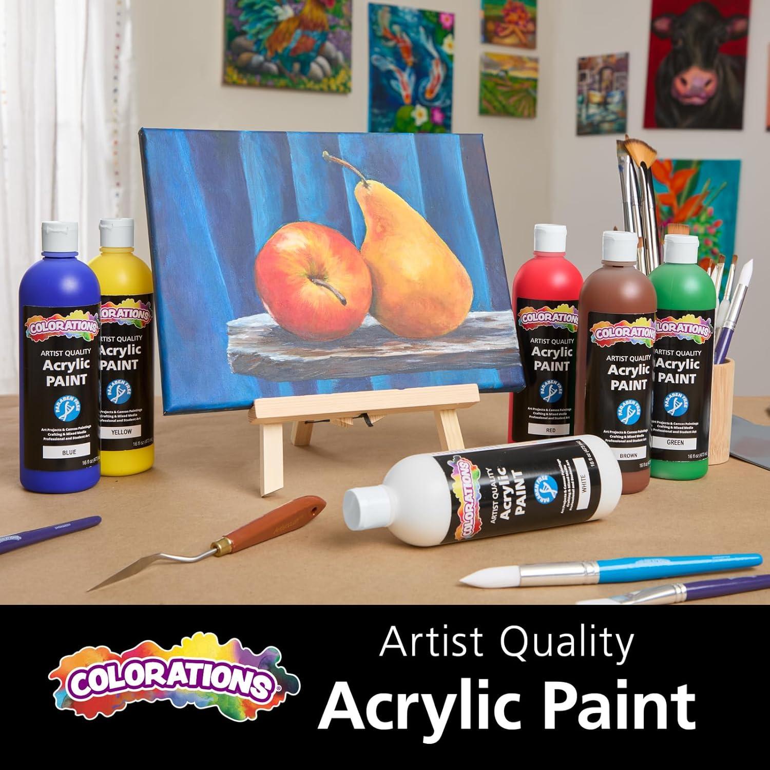 image:imageColorations Artist Quality Acrylic 18 Color Paint Set 16 oz 473ml Made in United States ParabenFree NonToxic Acrylic Paint for Adults and Kidsblue