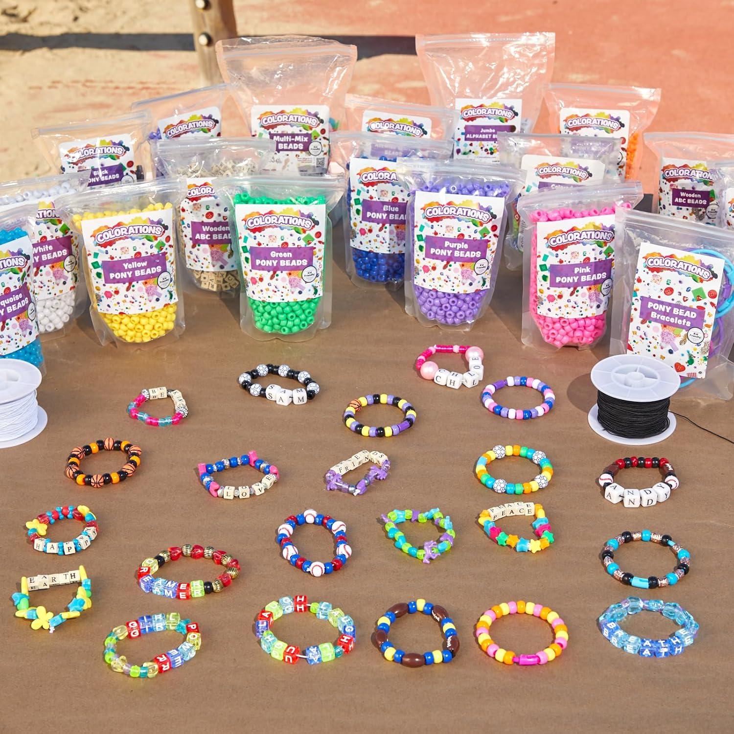 image:imageColorations Blue Pony Beads 12 lb approx 800 Pcs in Resealable StandUp for Storage Accent Beads Hair Accessory Slime Stringing Learn Teachers Kids Creative Arts amp Crafts Item SPONYBL