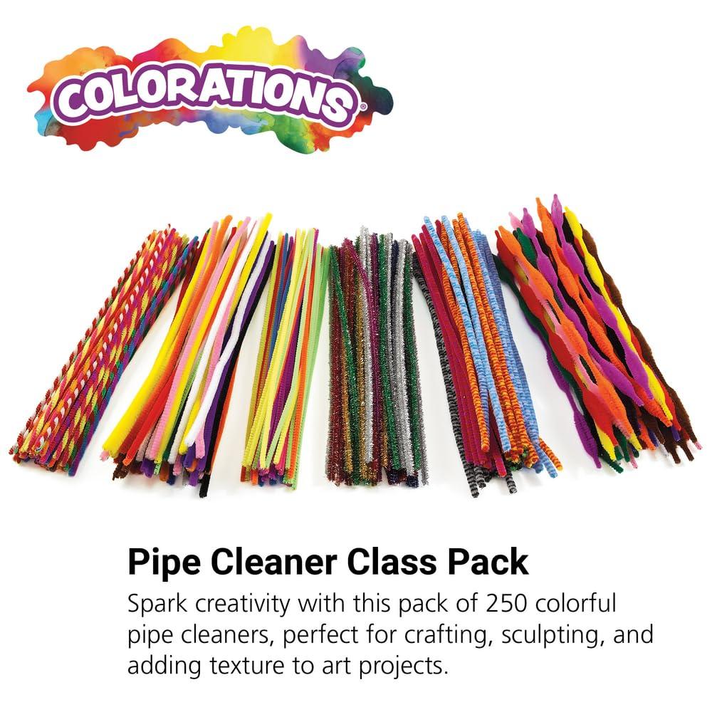 image:imageColorations Pipe Cleaners Pack of 250 Soft Pipe Cleaners for Crafts Versatile and Easy to Use Includes 6 Different Colored Pipe Cleaner Varieties Ideal for Classroom and Home Learning