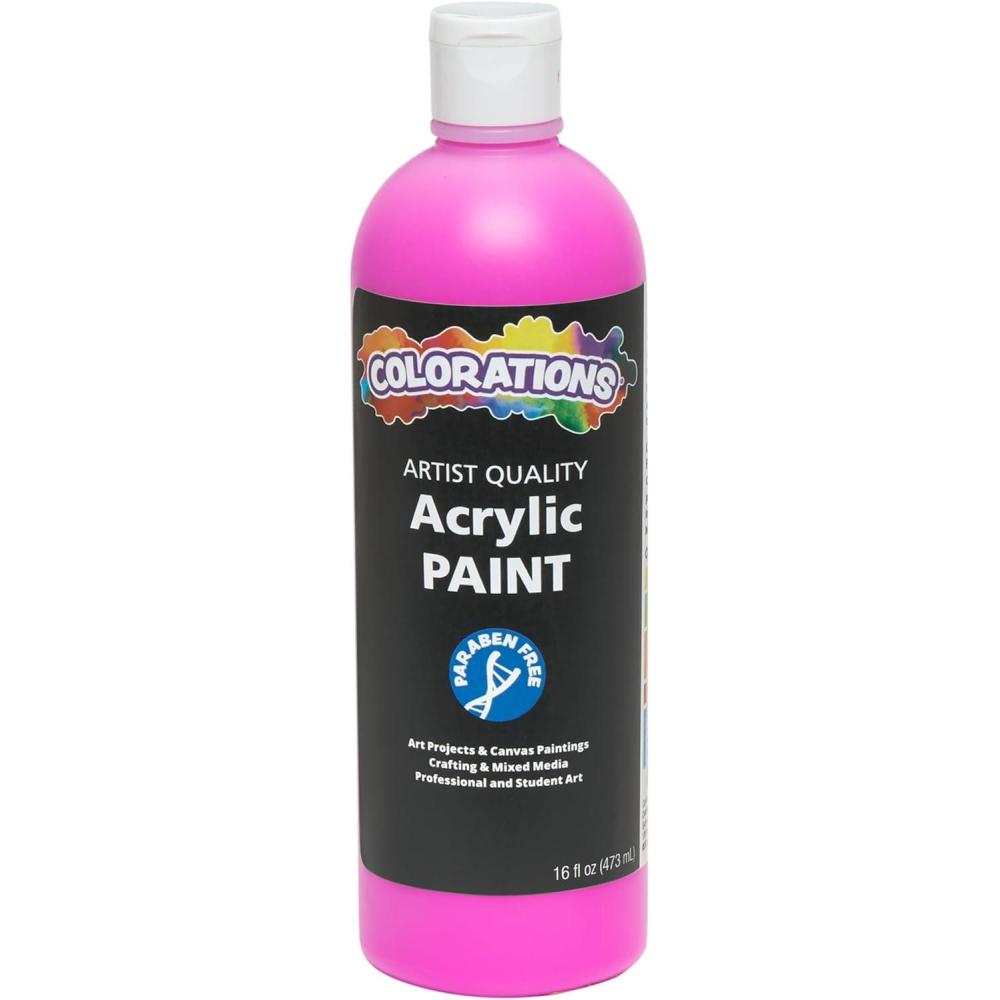 image:imageColorations Artist Quality Acrylic 18 Color Paint Set 16 oz 473ml Made in United States ParabenFree NonToxic Acrylic Paint for Adults and KidsMagenta