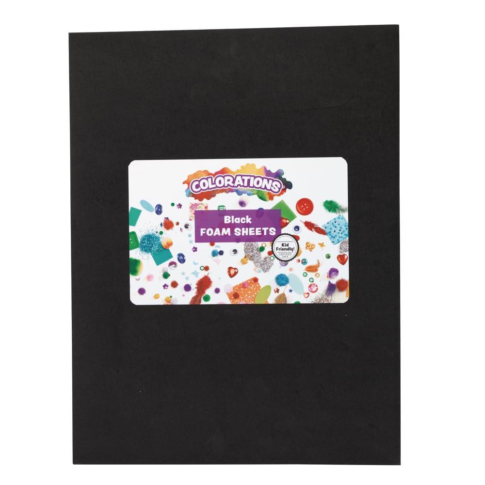 image:imageColorations Black Foam Sheets 10 Pack 9 x 12 Craft Foam Sheets Easy to Cut amp Bend Foam Sheets Bend Foam Sheets for Kids Crafts Collaging Foam Sheets