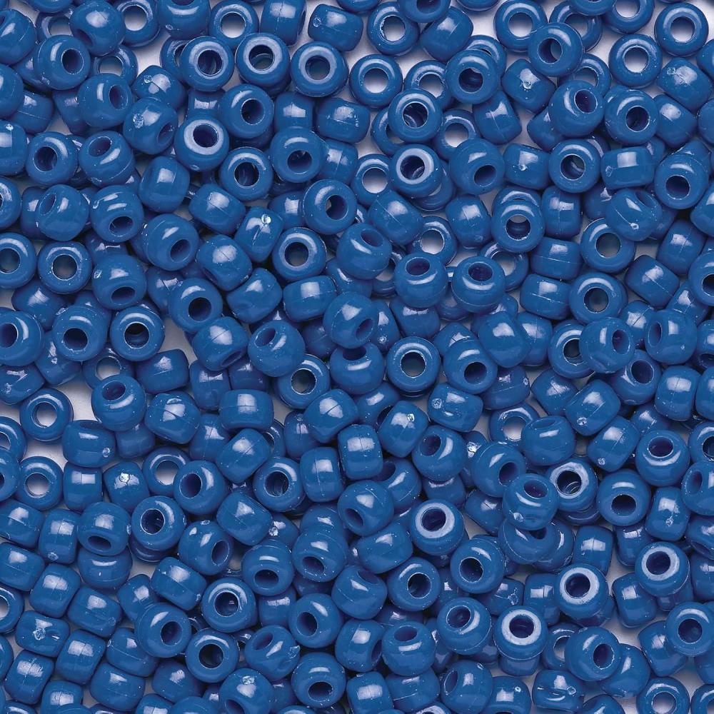 image:imageColorations Blue Pony Beads 12 lb approx 800 Pcs in Resealable StandUp for Storage Accent Beads Hair Accessory Slime Stringing Learn Teachers Kids Creative Arts amp Crafts Item SPONYBL