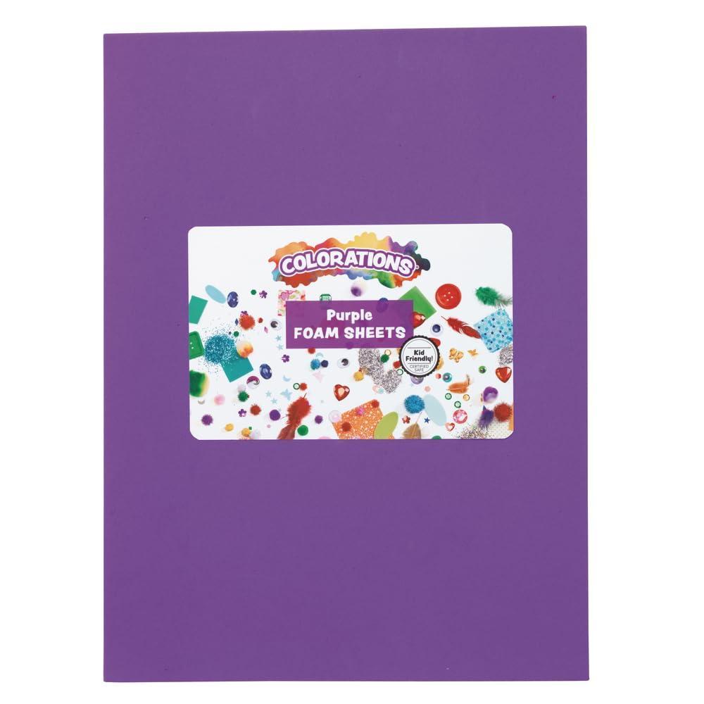 image:imageColorations Purple Foam Sheets 10 Pack 9 x 12 Craft Foam Sheets Easy to Cut amp Bend Foam Sheets Bend Foam Sheets for Kids Crafts Collaging Foam Sheets