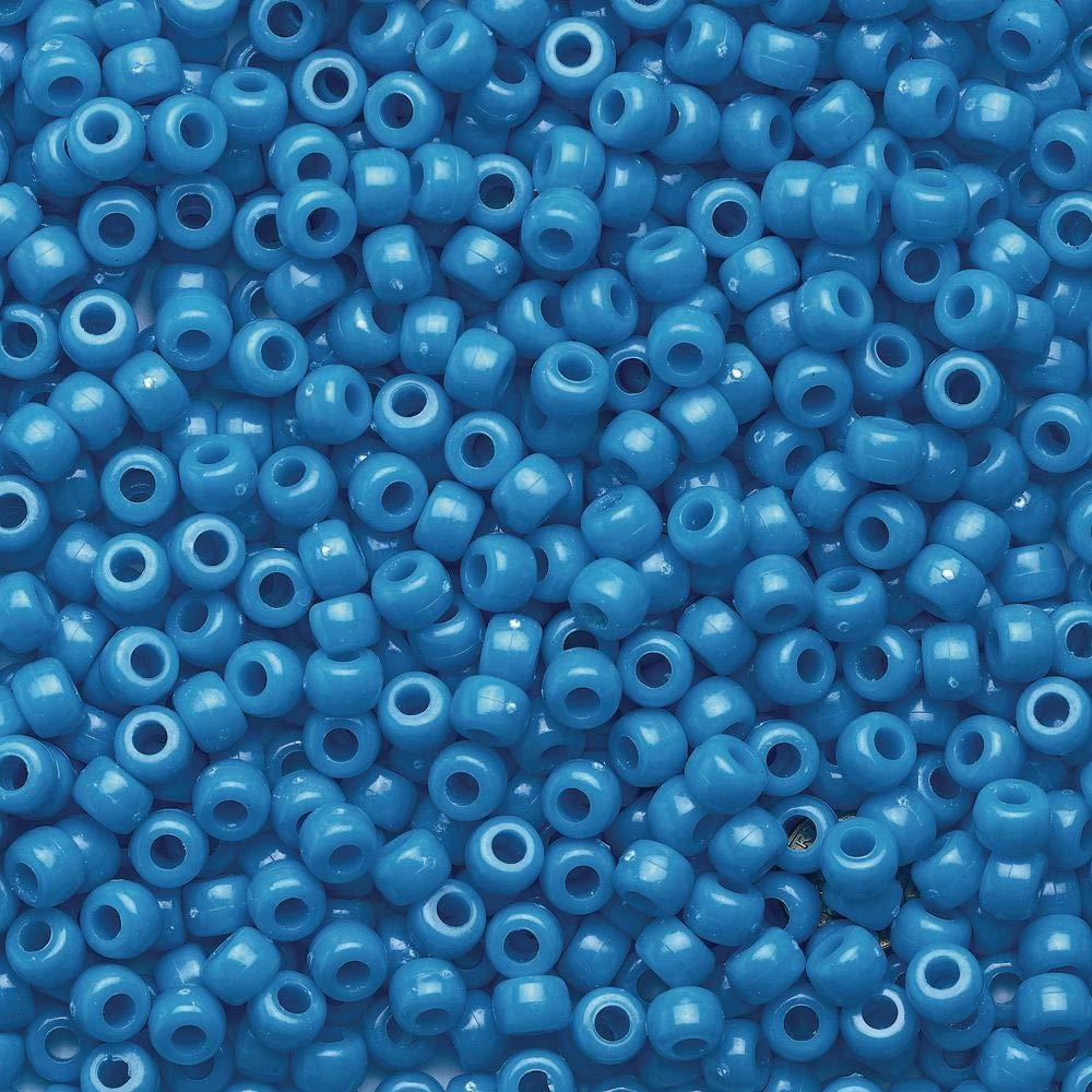 image:imageColorations Turquoise Pony Beads 12 lb Approx 800 Pcs in Resealable StandUp Storage Bag Accent Beads Hair Accessory Slime Stringing Learn Teachers Kids Arts amp Crafts Item SPONYTU