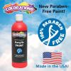 Colorations Artist Quality Acrylic 18 Color Paint Set. 16 oz (473ml) – Made in United States, Paraben-Free, Non-Toxic, Acrylic Paint for Adults and Kids(Crimson)
