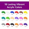 Colorations Artist Quality Acrylic 18 Color Paint Set. 16 oz (473ml) – Made in United States, Paraben-Free, Non-Toxic, Acrylic Paint for Adults and Kids(Spectrum  Set of 18)